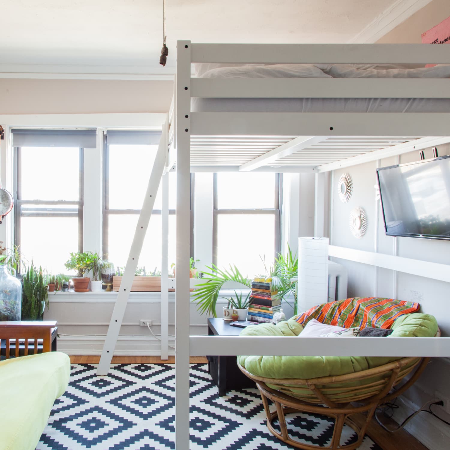 Suspended loft bed from ceiling sale